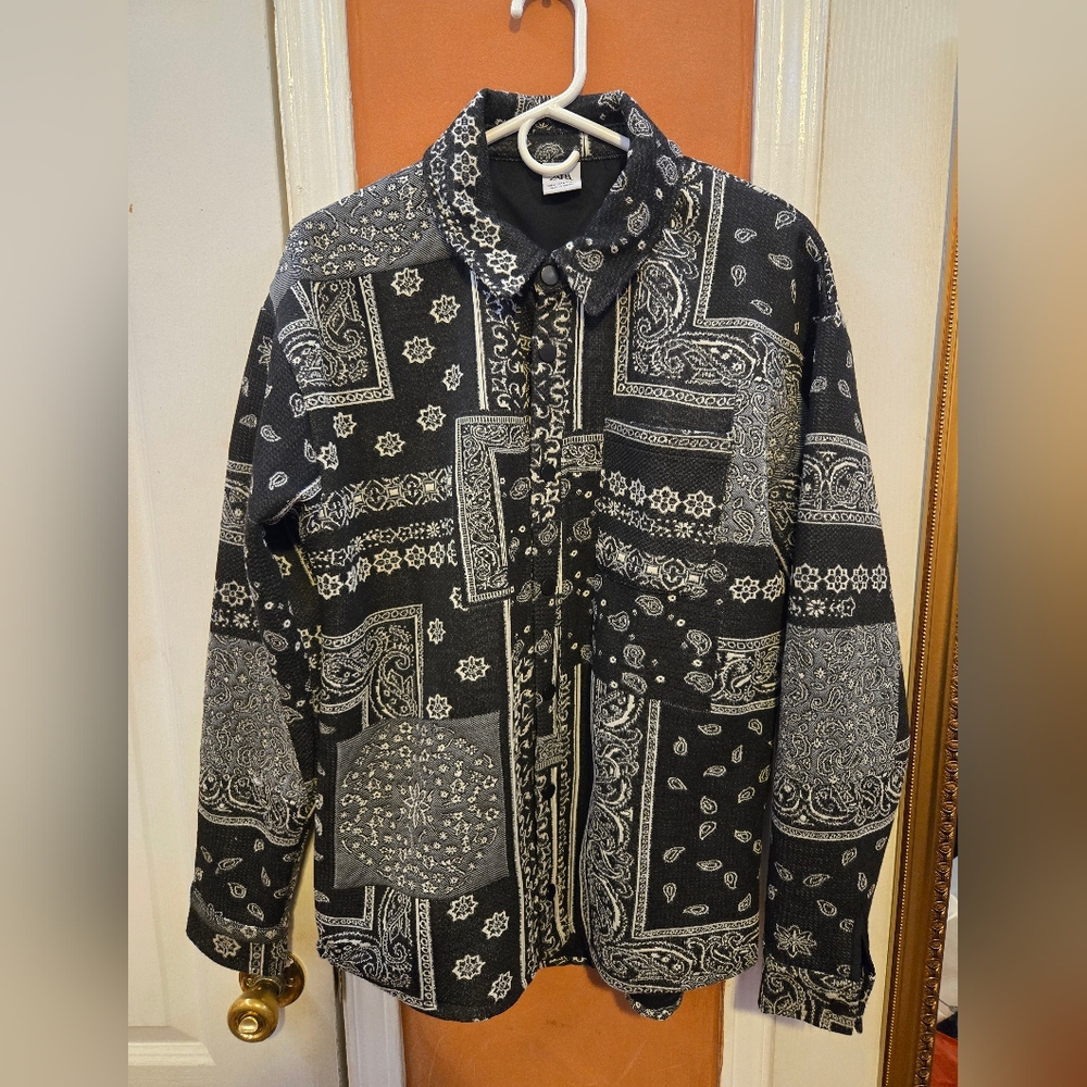 Zara Black Bandana Overshirt